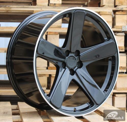 Ratlankis R20x10  5X112  ET  19  66.5  FE023  (BK5513)  Black+Polished Lip (BLPL)  For PORCH  (K4+K2)  (Rear+Front)