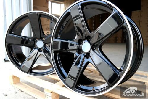 Ratlankis R21x9  5X112  ET  26  66.5  FE023  (BY1120)  Black+Polished Lip (BLPL)  For PORCH  (P+Z3)  (Rear+Front)