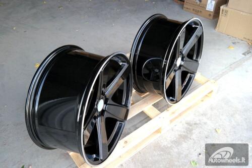 Ratlankis R21x9  5X112  ET  26  66.5  FE023  (BY1120)  Black+Polished Lip (BLPL)  For PORCH  (P+Z3)  (Rear+Front)