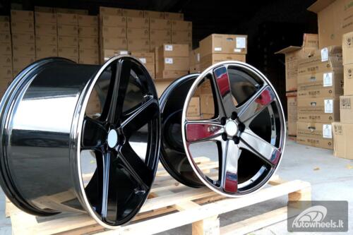 Ratlankis R21x9  5X112  ET  26  66.5  FE023  (BY1120)  Black+Polished Lip (BLPL)  For PORCH  (Z3)  (Rear+Front)