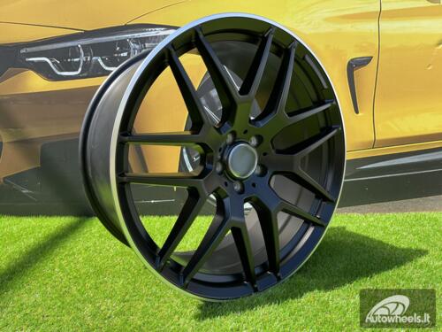 Ratlankis R22x10  5X112  ET  46  66.6  FE115  (L1622)  Black Half Matt+Polished Lip (BLHMPL)  For MER  (K4+P1)  (Rear+Front)