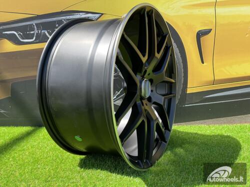 Ratlankis R22x10  5X112  ET  46  66.6  FE115  (L1622)  Black Half Matt+Polished Lip (BLHMPL)  For MER  (K4+P1)  (Rear+Front)