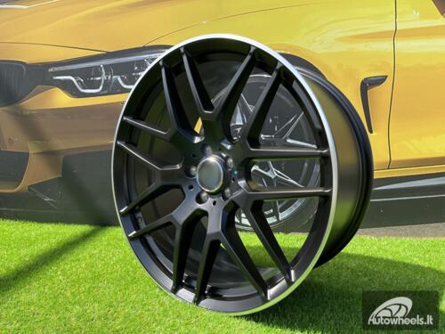 Ratlankis R22x10  5X112  ET  46  66.6  FE115  (L1622)  Black Half Matt+Polished Lip (BLHMPL)  For MER  (K4+P1)  (Rear+Front)