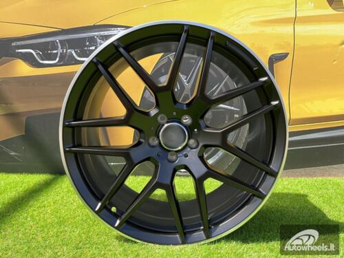 Ratlankis R21x10  5X112  ET  52  66.5  FE115  (HE762)  Black Half Matt+Polished Lip (BLHMPL)  For MER  (P1)  (Rear+Front)