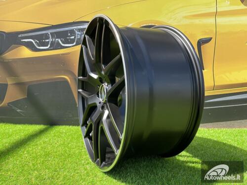 Ratlankis R21x10  5X112  ET  52  66.5  FE115  (HE762)  Black Half Matt+Polished Lip (BLHMPL)  For MER  (P1)  (Rear+Front)