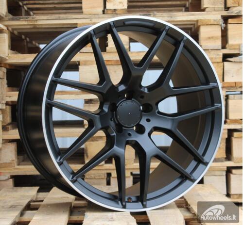 Ratlankis R21x10  5X112  ET  46  66.6  FE115  (HE762)  Black Half Matt+Polished Lip (BLHMPL)  For MER  (P1)  (Rear+Front)