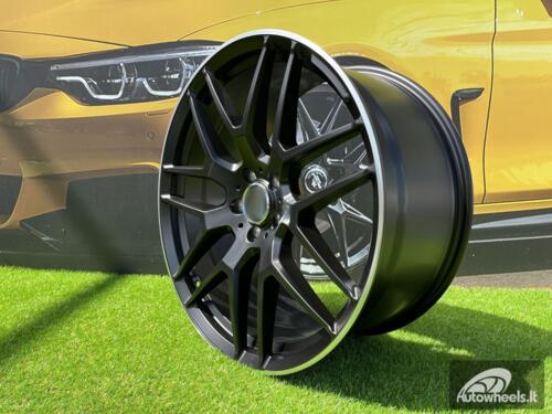 Ratlankis R20x8.5  5X112  ET  53  66.6  FE115  Black+Polished Lip (BLPL)  For MER  (P)  ())