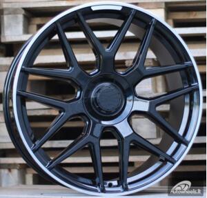 Ratlankis R20x8.5  5X112  ET  53  66.6  FE115  Black+Polished Lip (BLPL)  For MER  (P)  ())