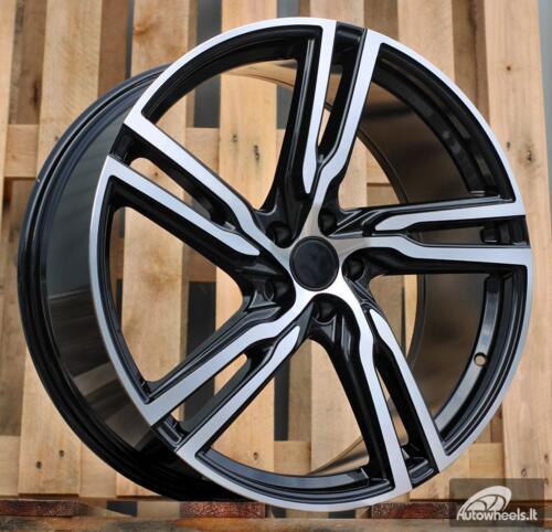 Ratlankis R19x8  5X108  ET  45  63.3  FE161  (IN5356)  Black Polished Half Matt (MBHM)  For VOLVO  (K7+Z6)
