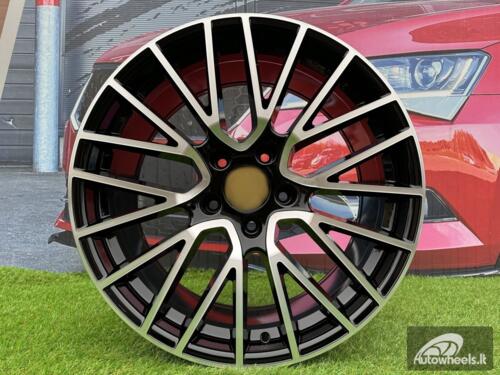 Ratlankis R21x9.5  5X130  ET  46  71.6  FE179  Black Polished (MB)  For PORCH  (Z6)  (Rear+Front)