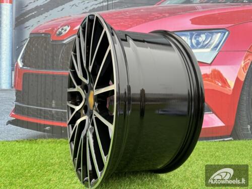 Ratlankis R21x9.5  5X130  ET  46  71.6  FE179  Black Polished (MB)  For PORCH  (Z6)  (Rear+Front)