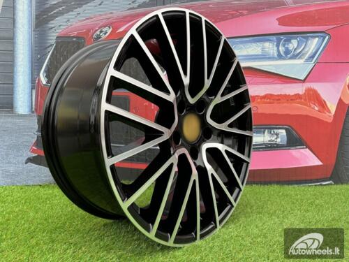 Ratlankis R21x9.5  5X130  ET  46  71.6  FE179  Black Polished (MB)  For PORCH  (Z6)  (Rear+Front)