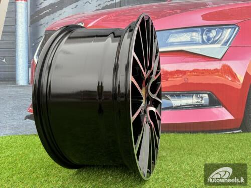 Ratlankis R21x9.5  5X130  ET  46  71.6  FE179  Black Polished (MB)  For PORCH  (Z6)  (Rear+Front)