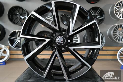 Ratlankis R18x7.5  5X112  ET  43  57.1  FE181  (IN0262)  Black Polished (MB)  For SKODA  (P2+K7)