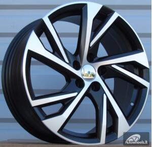 Ratlankis R18x8  5X108  ET  50  63.3  FE183  Black Polished (MB)  For VOLVO  (P)