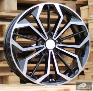 Ratlankis R18x8  5X108  ET  55  63.3  FE187  Black Polished (MB)  For FORD  (P1)