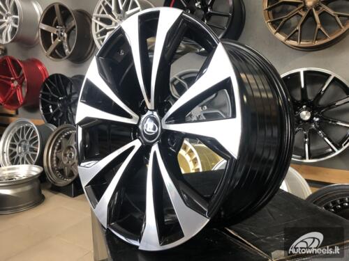 Ratlankis R19x8  5X114.3  ET  35  60.1  FE194  Black Polished (MB)  For LEX  (P2)