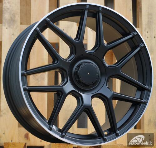 Ratlankis R18x7.5  5X112  ET  44  66.6  FE195  Black Half Matt+Polished Lip (BLHMPL)  For MER  (P2)