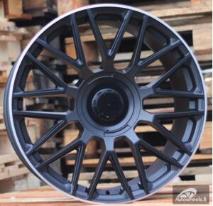 Ratlankis R20x9.5  5X112  ET  35  66.6  FE230  (IN1118/YA006)  Black+Polished Lip (BLPL)  MER  (P1+P2)  (Satin Black Machined Lip Rear+Front)