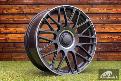 Ratlankis R20x8.5  5X112  ET  62.5  66.6  FE230  Black half matt+Polished lip+Engraved Cap (BLHMPLG)  For MER  (P)  ((Front)GLE-Class Coupe (Graver caps))