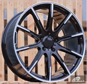 Ratlankis R21x10  5X112  ET  54  66.6  FE236  Black Polished (MB)  For MER  (K7)  (BRABUS STYLE Rear+Front)