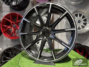 Ratlankis R21x10  5X112  ET  54  66.6  FE236  Black Polished (MB)  For MER  (K7)  (REAR+FRONT STYLE BRABUS)