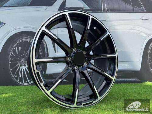Ratlankis R21x10  5X112  ET  62.5  66.6  FE236  Black Polished (MB)  For MER  (P)  (Style BRABUS For New GLS Rear+Front)
