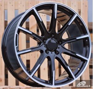 Ratlankis R20x9.5  5X112  ET  39  66.6  FE236  (HE1037)  Black Polished (MB)  MER  (P1)  (Rear+Front Style New BRABUS)