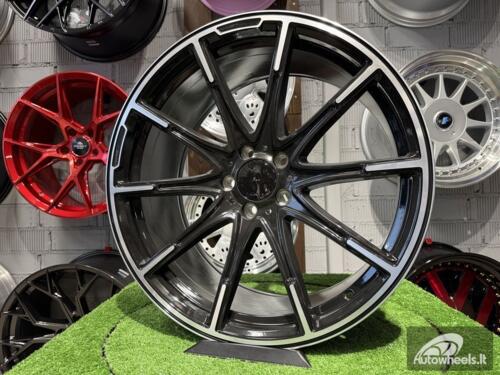 Ratlankis R20x9.5  5X112  ET  39  66.6  FE236  (HE1037)  Black Polished (MB)  MER  (P1)  (Rear+Front Style New BRABUS)