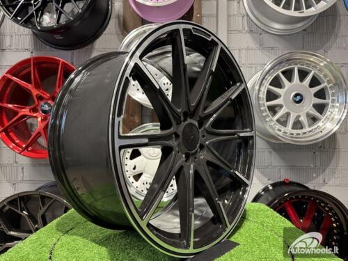 Ratlankis R20x9.5  5X112  ET  39  66.6  FE236  (HE1037)  Black Polished (MB)  MER  (P1)  (Rear+Front Style New BRABUS)