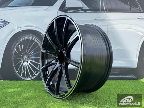 Ratlankis R22x9  5X112  ET  32  66.6  FE236  (XFE628)  Black Polished (MB)  For MER  (P1+P2)  (HYBRID FORGED New BRABUS (Front+Rear))