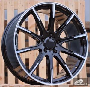 Ratlankis R22x10.5  5X112  ET  38  66.6  FE236  (XFE628)  Black Polished (MB)  For MER  (P2+P1)  (HYBRID FORGED New BRABUS (Front+Rear))