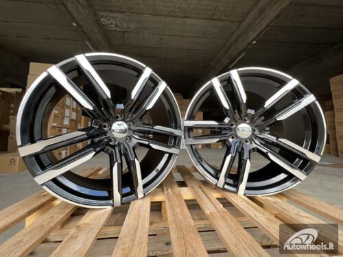 Ratlankis R21x10.5  5X112  ET  43  66.6  FE246  Black Polished (MB)  For BMW  (P2)  ( Front+Rear)