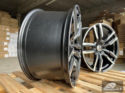 Ratlankis R21x10.5  5X112  ET  43  66.6  FE246  Black Polished (MB)  For BMW  (P2)  ( Front+Rear)