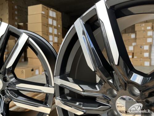 Ratlankis R21x10.5  5X112  ET  43  66.6  FE246  Black Polished (MB)  For BMW  (P2)  ( Front+Rear)