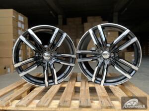 Ratlankis R21x10.5  5X112  ET  43  66.6  FE246  Black Polished (MB)  For BMW  (P2)  ( Front+Rear)