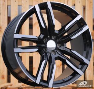 Ratlankis R21x10.5  5X112  ET  43  66.6  FE246  Black Polished (MB)  For BMW  (P2)  ( Front+Rear)