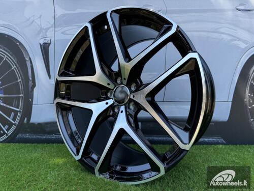 Ratlankis R21x10  5X112  ET  54  66.6  FE247  (IN5528)  Black Polished (MB)  For MER  (K7+Z3)  (REAR+FRONT)