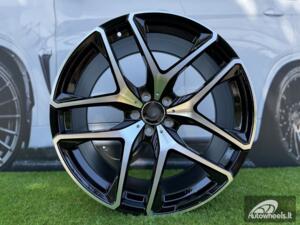 Ratlankis R21x10  5X112  ET  54  66.6  FE247  (IN5528)  Black Polished (MB)  For MER  (K7+Z3)  (REAR+FRONT)