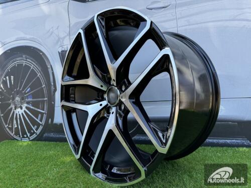 Ratlankis R21x11  5X112  ET  49  66.6  FE247  (IN5528)  Black Polished (MB)  For MER  (P1)  (REAR+FRONT)