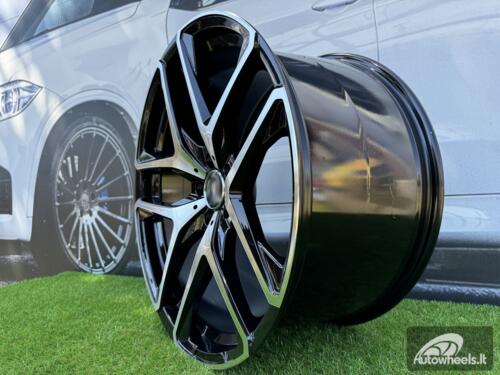Ratlankis R21x11  5X112  ET  49  66.6  FE247  (IN5528)  Black Polished (MB)  For MER  (P1)  (REAR+FRONT)