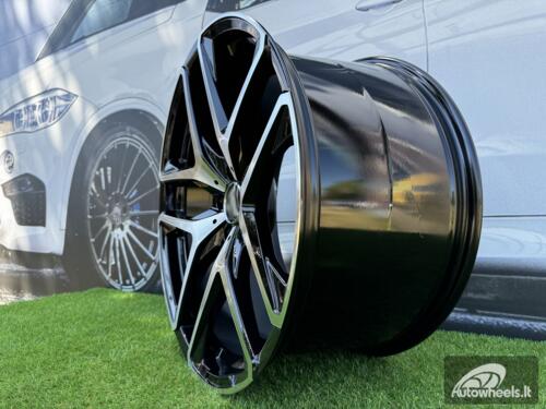 Ratlankis R21x11  5X112  ET  49  66.6  FE247  (IN5528)  Black Polished (MB)  For MER  (P1)  (REAR+FRONT)