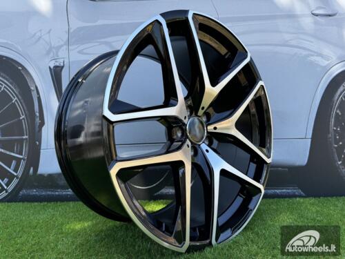 Ratlankis R21x11  5X112  ET  49  66.6  FE247  (IN5528)  Black Polished (MB)  For MER  (P1)  (REAR+FRONT)