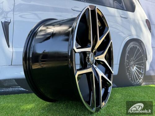 Ratlankis R21x11  5X112  ET  49  66.6  FE247  (IN5528)  Black Polished (MB)  For MER  (P1)  (REAR+FRONT)