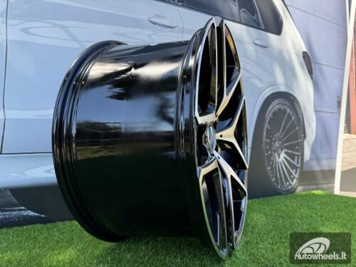 Ratlankis R21x11  5X112  ET  49  66.6  FE247  (IN5528)  Black Polished (MB)  For MER  (P1)  (REAR+FRONT)
