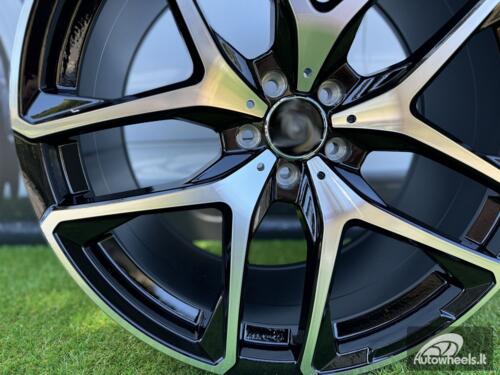 Ratlankis R21x11  5X112  ET  49  66.6  FE247  (IN5528)  Black Polished (MB)  For MER  (P1)  (REAR+FRONT)