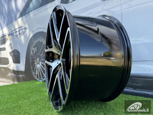 Ratlankis R21x11  5X112  ET  49  66.6  FE247  (IN5528)  Black Polished (MB)  For MER  (P1+Z3)  (REAR+FRONT)