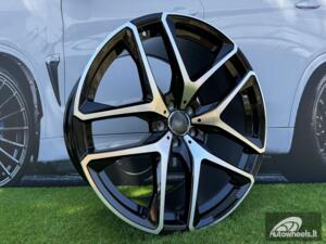 Ratlankis R21x11  5X112  ET  49  66.6  FE247  (IN5528)  Black Polished (MB)  For MER  (P1+Z3)  (REAR+FRONT)