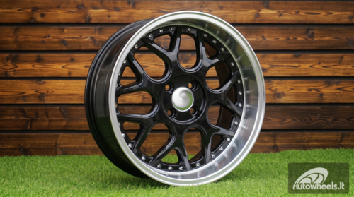Ratlankis R17x8.5  3X112  ET  20  57.1  FR762  Black+Polished Lip (BLPL)  For SMART  (R)  (BRABUS Style Front+Rear)