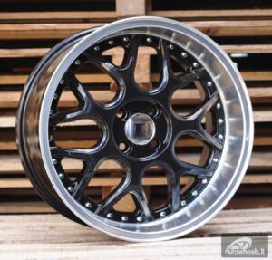 Ratlankis R17x8.5  3X112  ET  20  57.1  FR762  Black+Polished Lip (BLPL)  For SMART  (R)  (BRABUS Style Front+Rear)